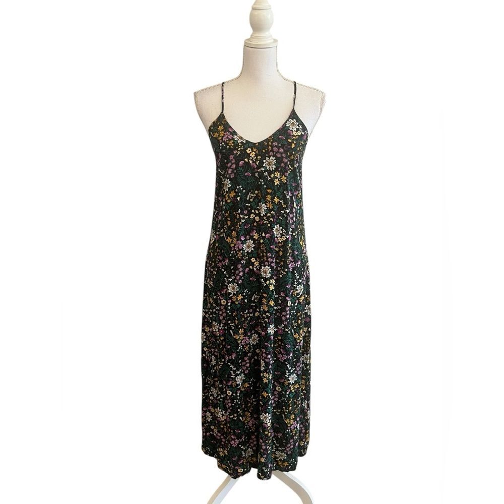 Old Navy Womens Fairy Grunge Maxi Slip Dress Sz S Floral Boho Cottage Romantic